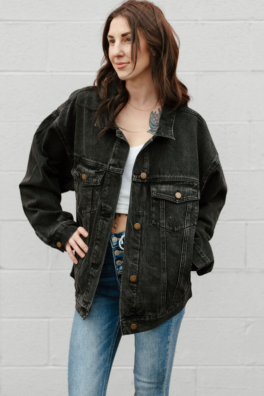 Boxy-Cut Denim Jacket