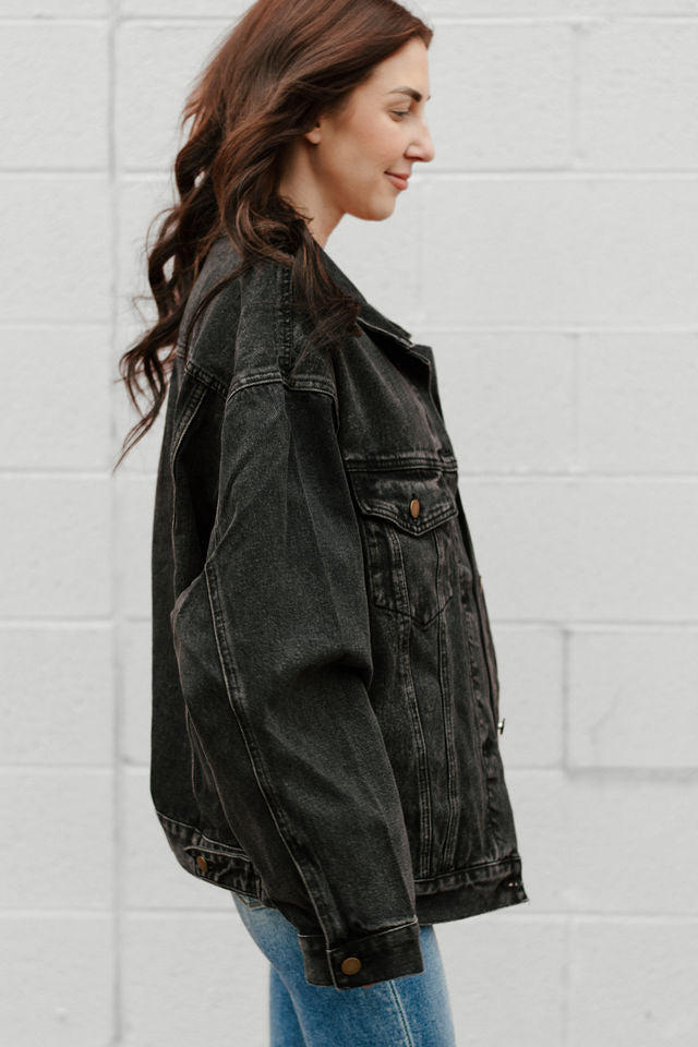 Boxy-Cut Denim Jacket