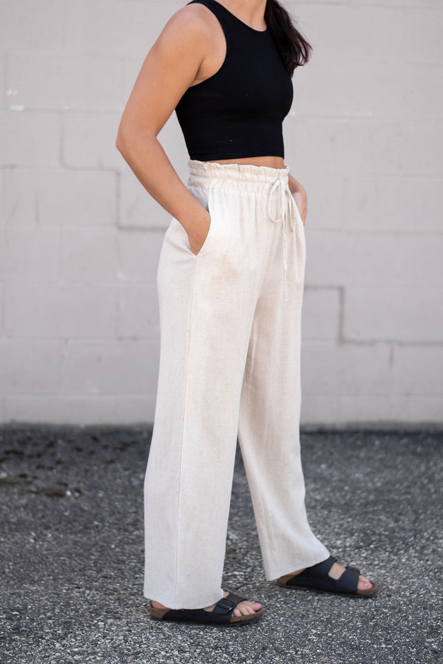 Casual High Waisted Loose Trousers