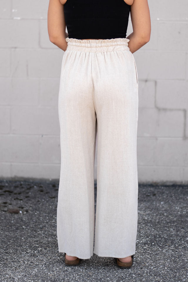 Casual High Waisted Loose Trousers