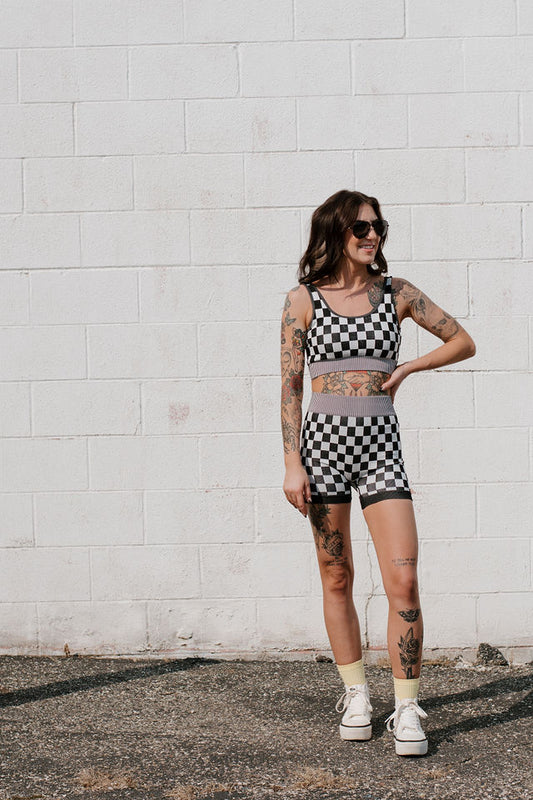 Checkmate Cropped Two Piece