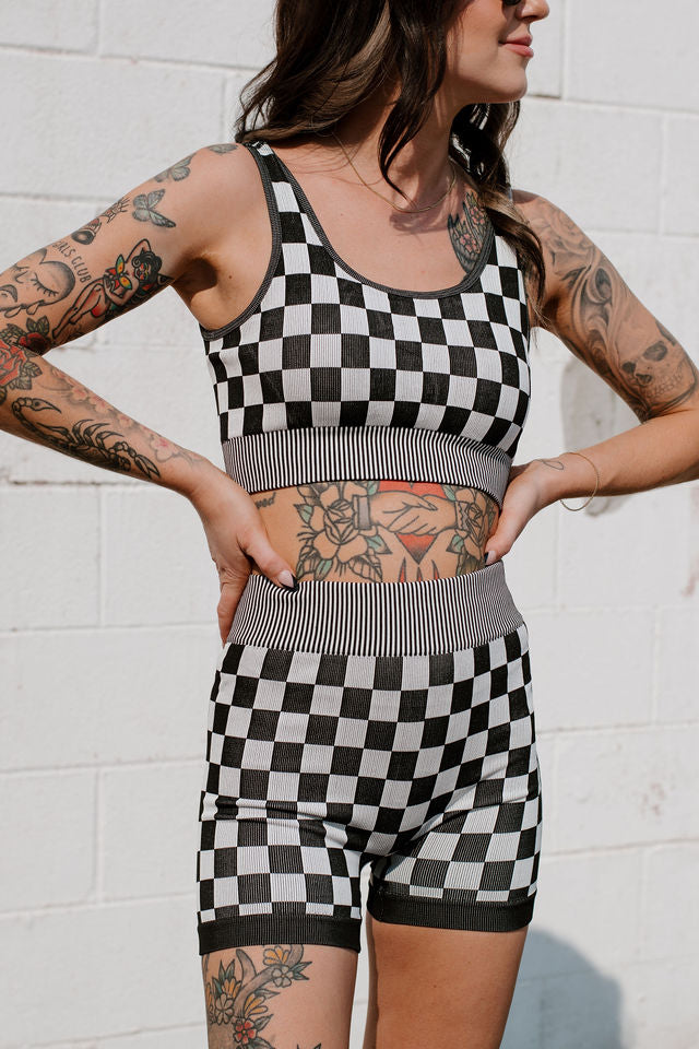 Checkmate Cropped Two Piece