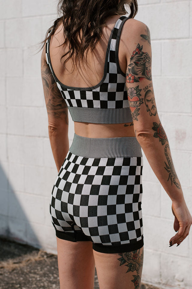 Checkmate Cropped Two Piece